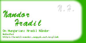 nandor hradil business card